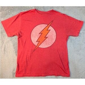 DC Comics Originals The Flash T-Shirt Men's Medium Red Distressed Logo Bioworld